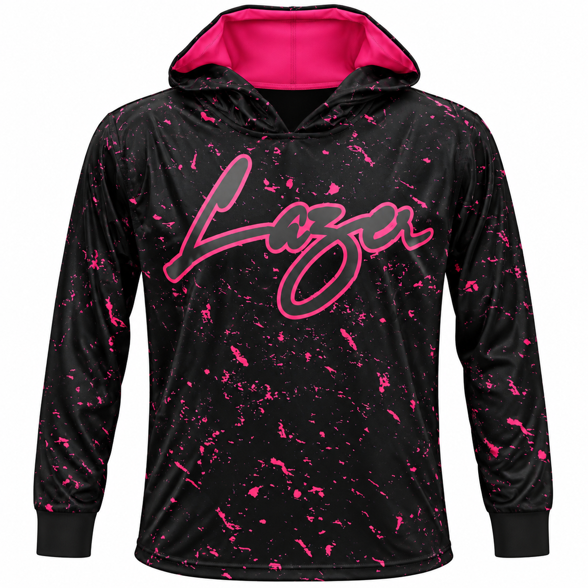 Splatter pink hooded longsleeve