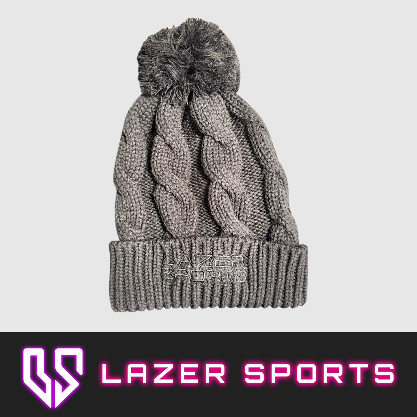 Cable Knit Pom Beanies