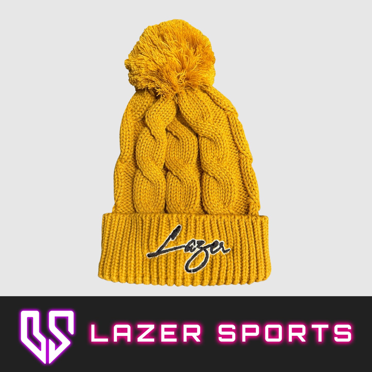 Cable Knit Pom Beanies