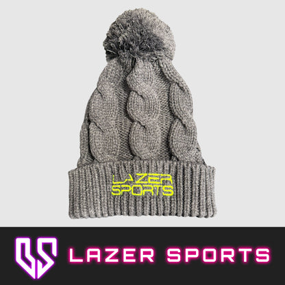 Cable Knit Pom Beanies