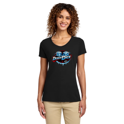Desert Dice Port & Co™ Women's Fan Favorite™ V-Neck Tee