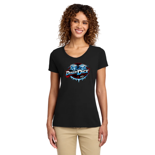 Desert Dice Port & Co™ Women's Fan Favorite™ V-Neck Tee