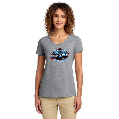 Desert Dice Port & Co™ Women's Fan Favorite™ V-Neck Tee
