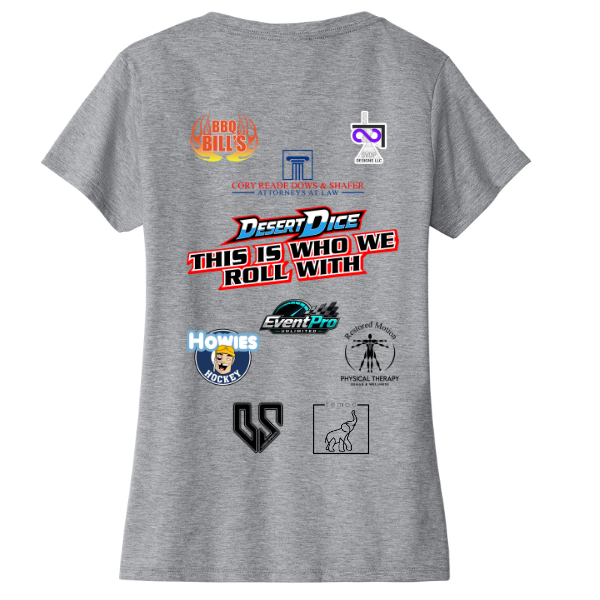 Desert Dice Port & Co™ Women's Fan Favorite™ V-Neck Tee
