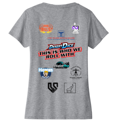 Desert Dice Port & Co™ Women's Fan Favorite™ V-Neck Tee